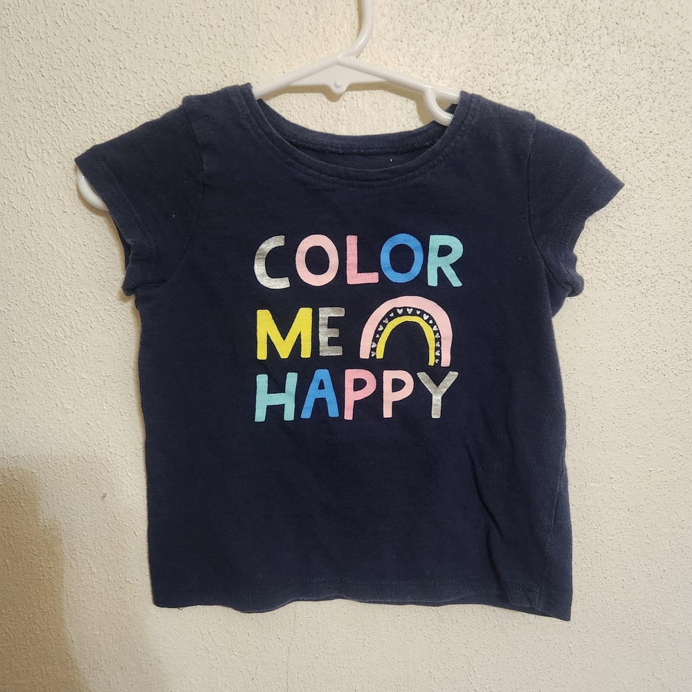 jumping beans Navy "Color Me Happy" Short Sleeve Tee